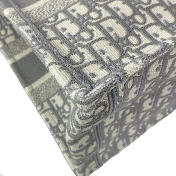 DIOR/ChristianDior Book Tote Bag Medium - White Gray Light gray Jacquard - Picture 10 of 16